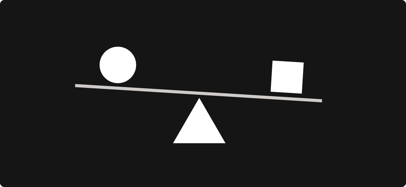 Balance scale illustration – How Marcello Genovese Learned to Balance Speed and Trust in Product Development